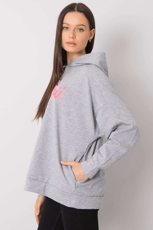 Mikina s kapucí Edna v šedé barvě