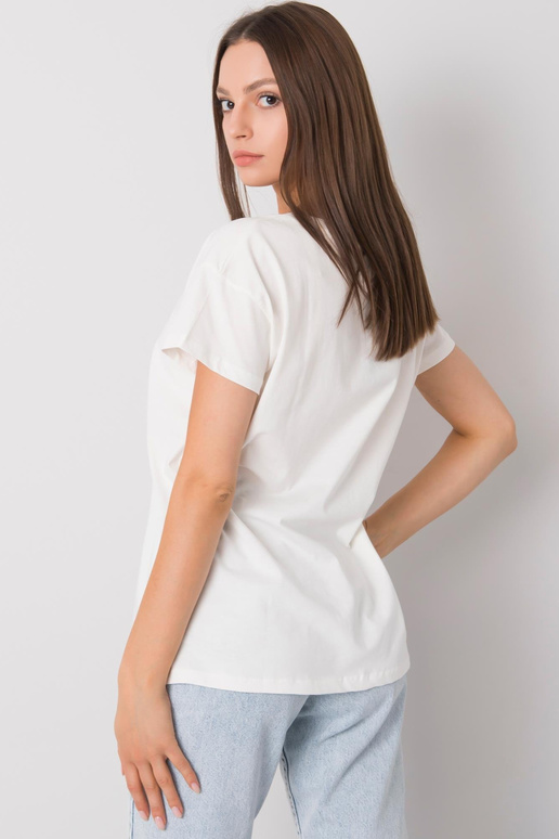 Ecru tričko s potiskem Silva