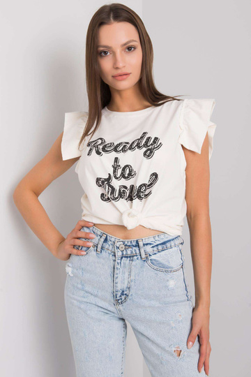 Ecru halenka s potiskem...