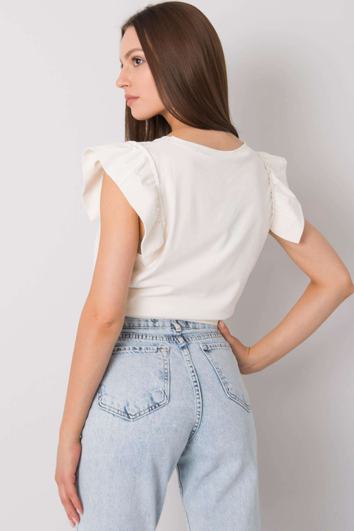 Ecru halenka s potiskem Beverly