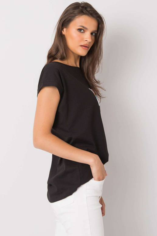 Černé tričko s potiskem Aloha