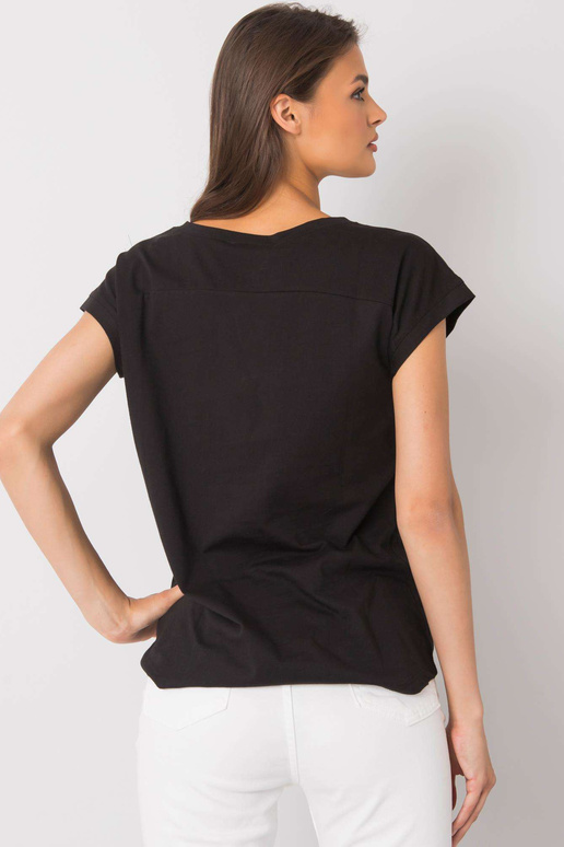 Černé tričko s potiskem Aloha