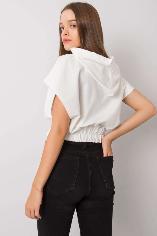 Bílá mikina Jeneen s krátkým rukávem