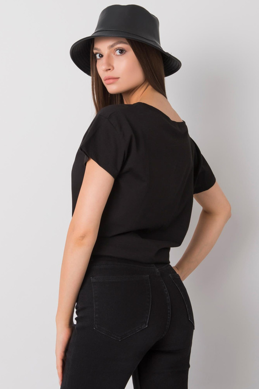 Černé tričko s potiskem Silva