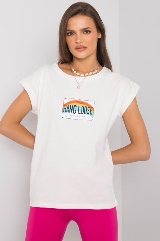Ecru tričko s potiskem Aloha Ecru tričko s potiskem Aloha