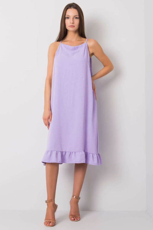 Světle fialové šaty na ramínka Simone
