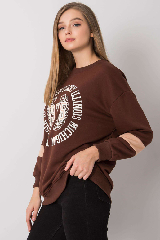 Tmavě hnědá oversize mikina s...