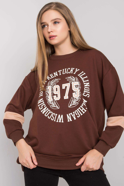 Tmavě hnědá oversize mikina s...