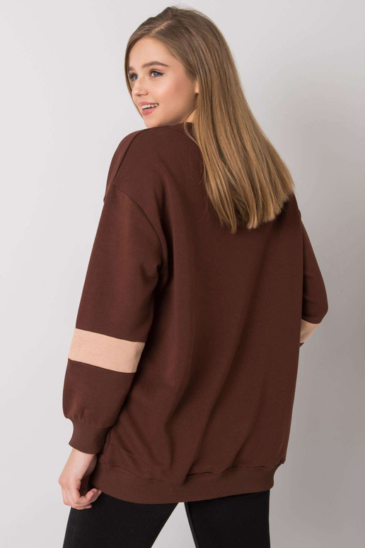 Tmavě hnědá oversize mikina s...