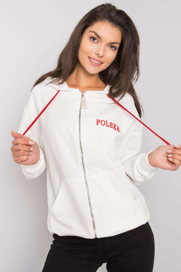 Ecru mikina na zip Ilaria