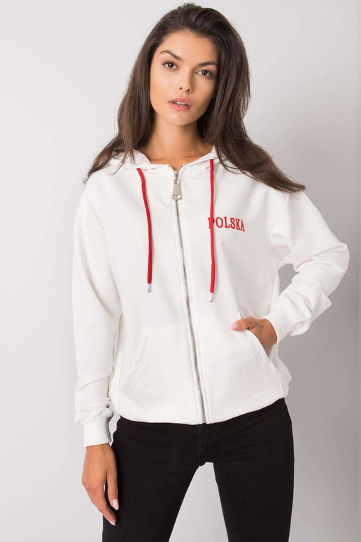 Ecru mikina na zip Ilaria