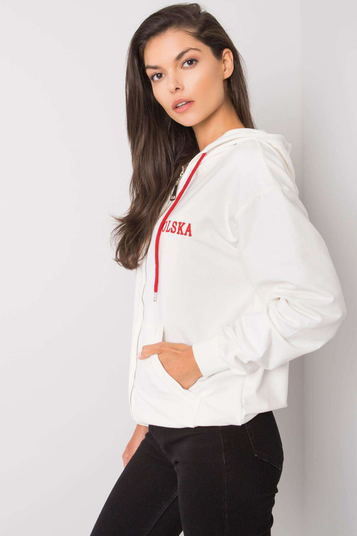 Ecru mikina na zip Ilaria