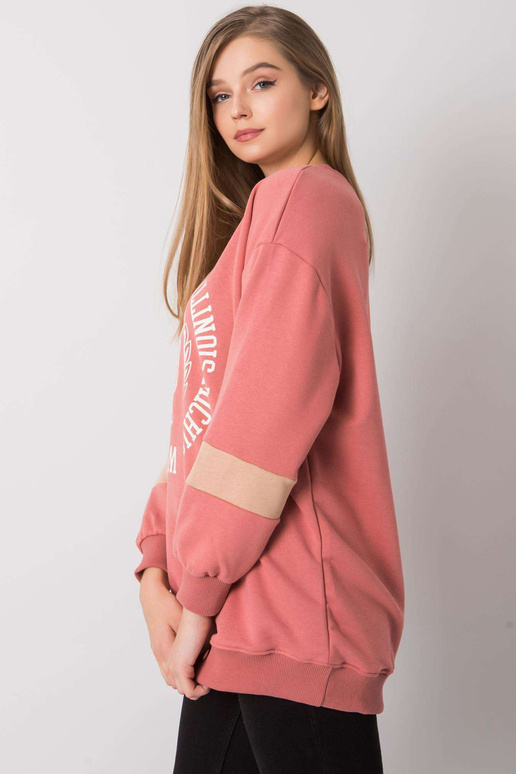 Špinavě růžová oversize mikina s...
