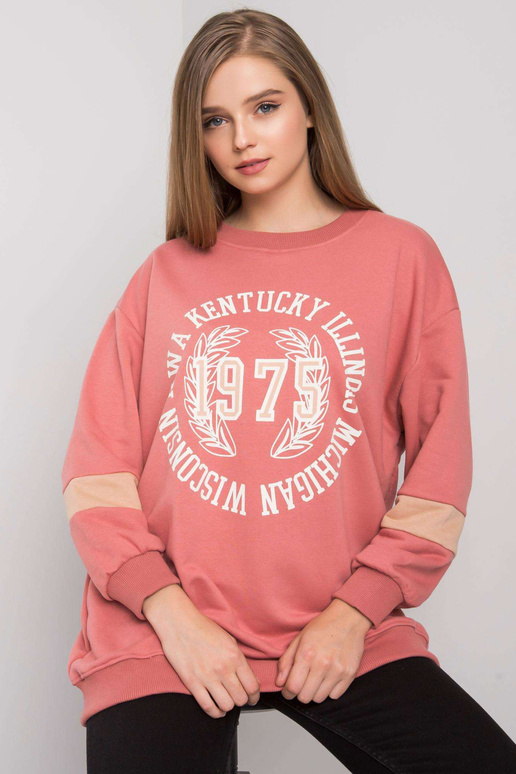 Špinavě růžová oversize mikina s...