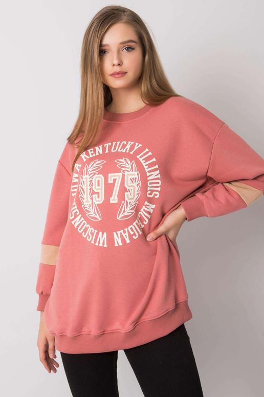 Špinavě růžová oversize mikina s...
