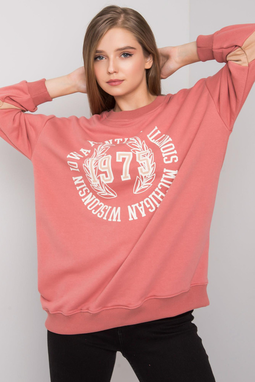 Špinavě růžová oversize mikina s...