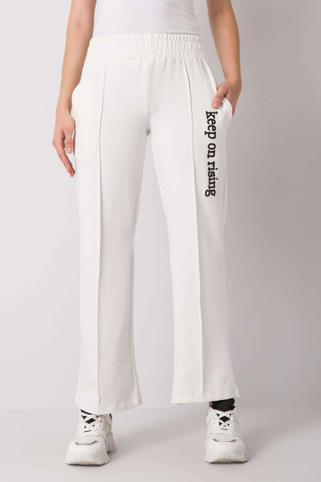 Ecru tepláky s rovnými...