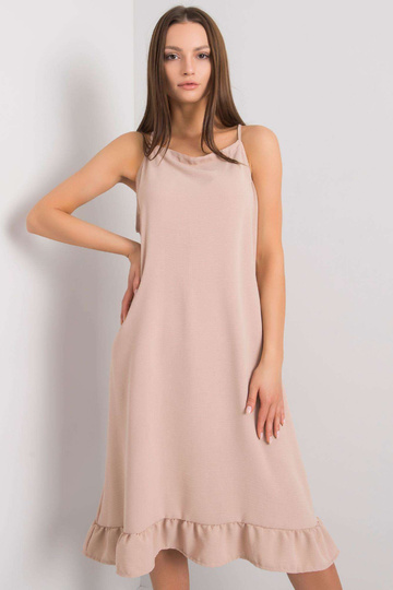 Béžové šaty na ramínka Simone