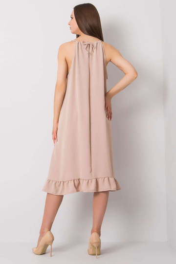 Béžové šaty na ramínka Simone 2