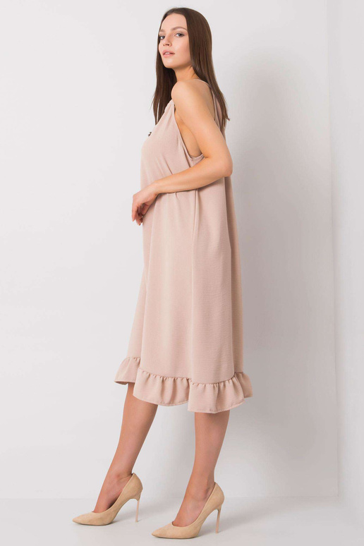 Béžové šaty na ramínka Simone