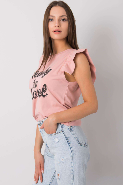 Světle růžová halenka s potiskem Beverly