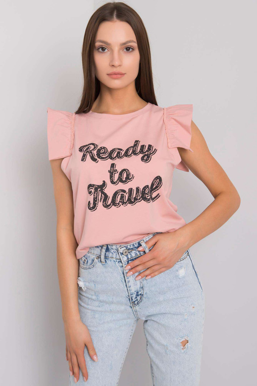 Světle růžová halenka s potiskem Beverly