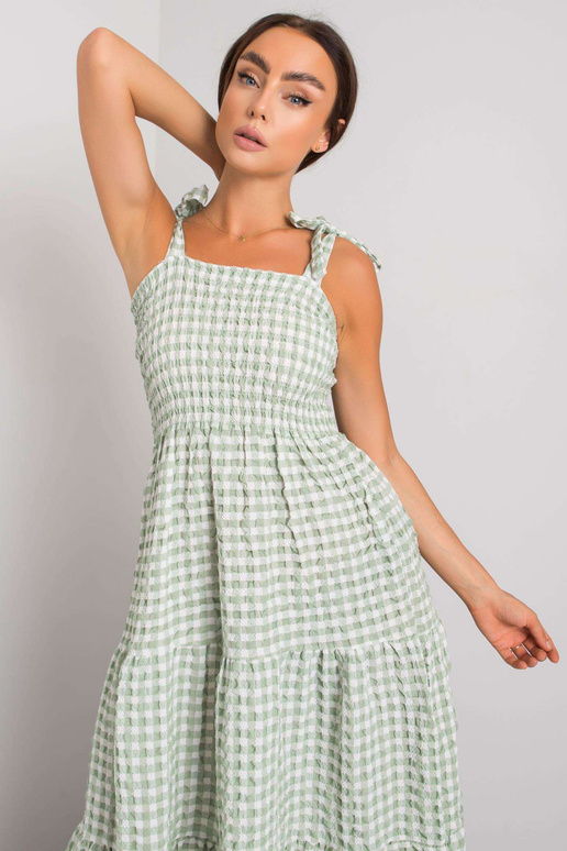 Michelovy zelené kostkované šaty RUE...