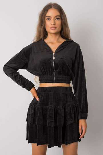 Černý velurový set se sukní... 2