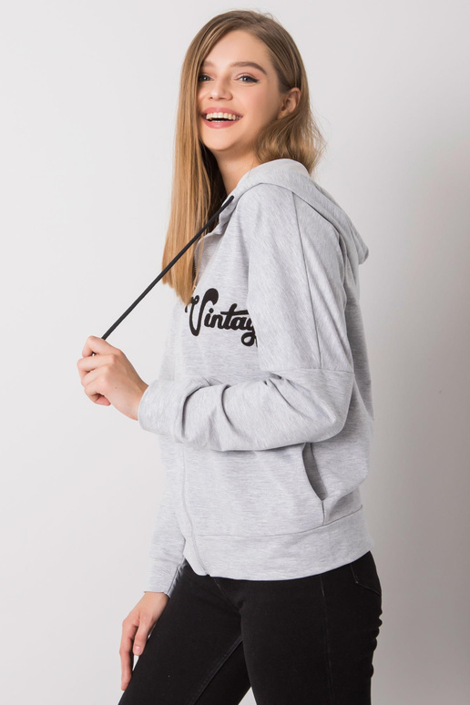 Šedá mikina s kapucí Melange Diane