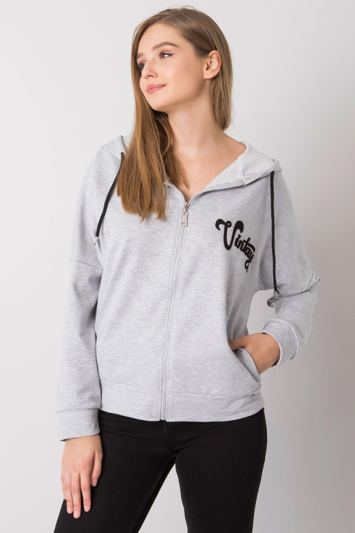 Šedá mikina s kapucí Melange Diane