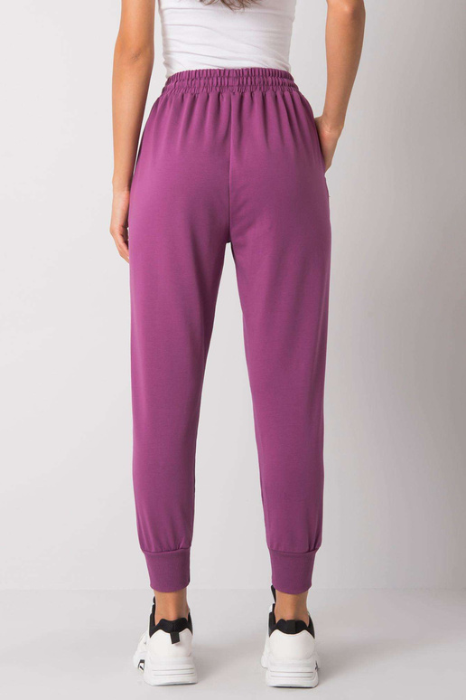 Tmavě fialové bavlněné tepláky Cailie