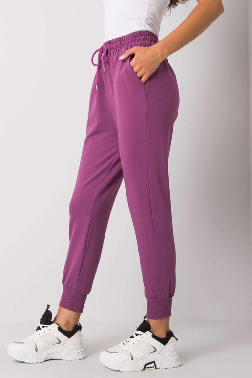 Tmavě fialové bavlněné tepláky Cailie