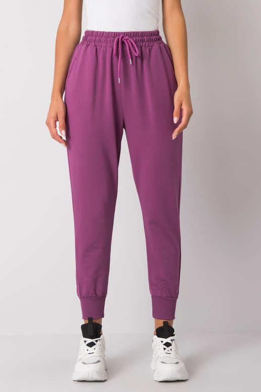 Tmavě fialové bavlněné tepláky Cailie