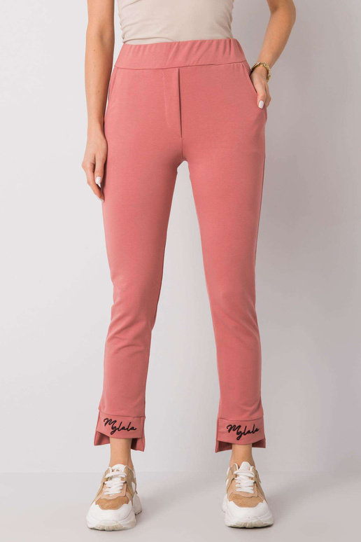 Špinavé růžové tepláky s Karen výšivkou