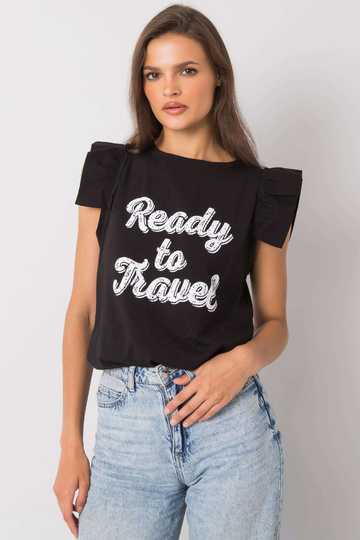 Černá blůza s potiskem Beverly