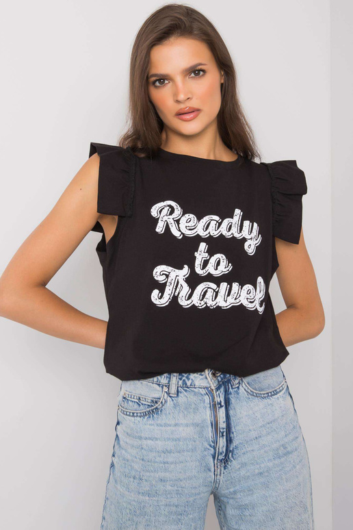 Černá blůza s potiskem Beverly