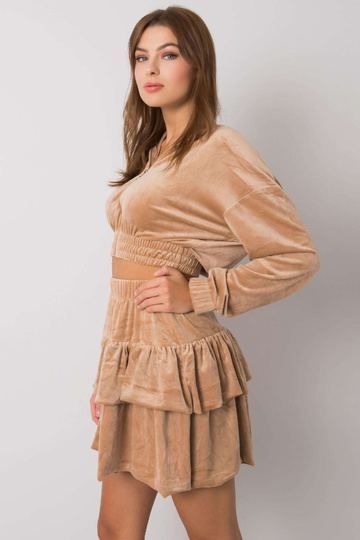 Tmavě béžový velurový set... 2