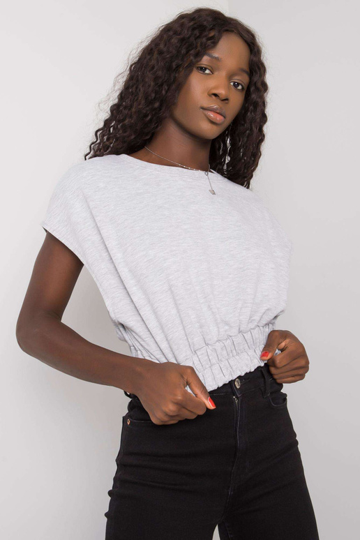 Šedá melanžová krátká mikina Antigua