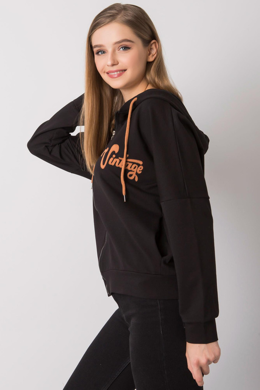 Černá mikina na zip Diane