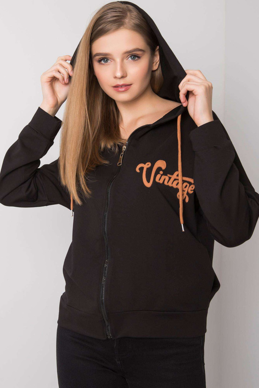 Černá mikina na zip Diane