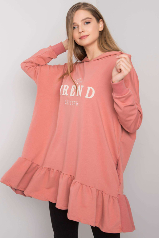 Špinavě růžová oversize tunika s...