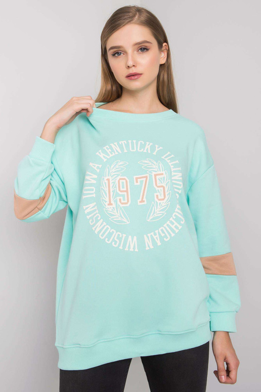 Mint oversize mikina s potiskem Kate