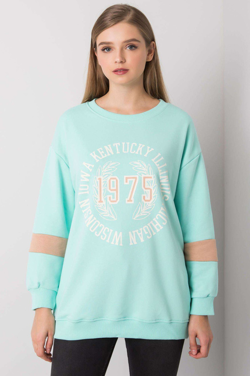 Mint oversize mikina s potiskem Kate