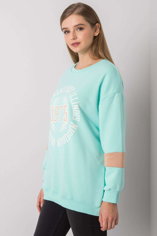 Mint oversize mikina s potiskem Kate