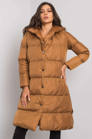 Hnědá prošívaná bunda s...
