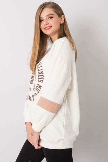 Ecru oversize mikina s...