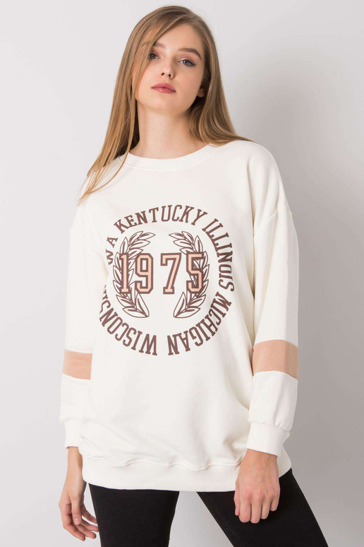Ecru oversize mikina s potiskem Kate