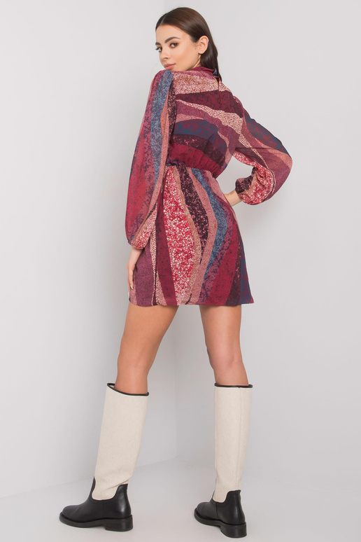 Vínové dámské šaty s potisky Brooks