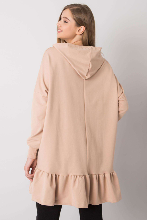 Béžová oversize tunika s kapucí Vanessa