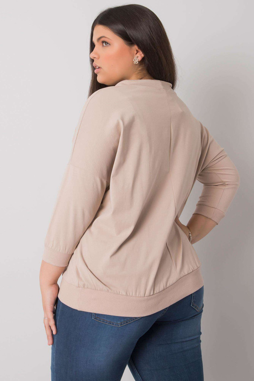 Světle béžová halenka plus size s...